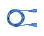 Preview: DINIC Kaltgerätekabel C13 auf C14, 0,75mm², Verlängerung, VDE, blau, Länge 1,80m